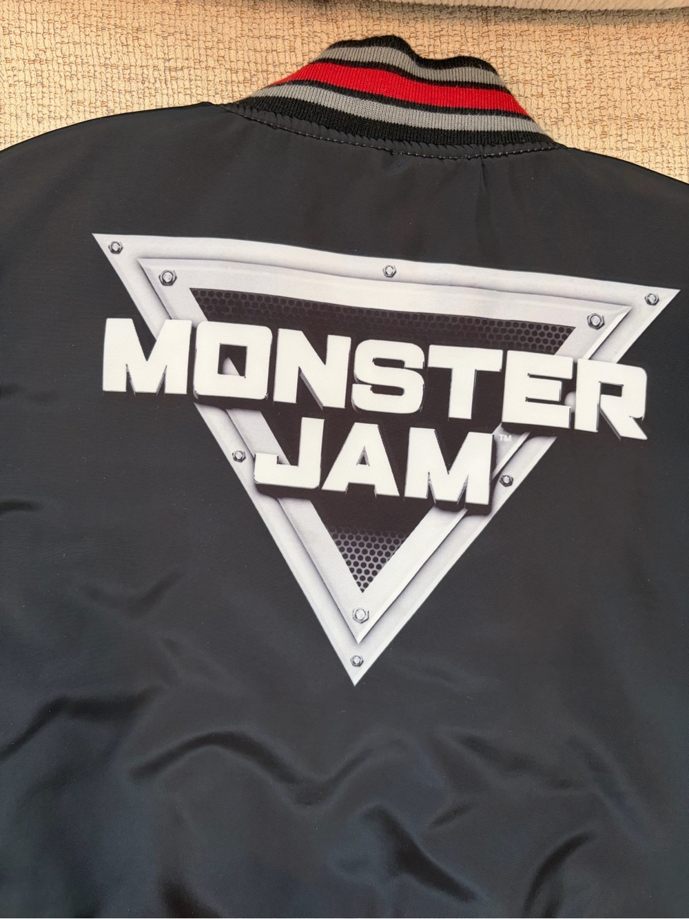 Monster Jam Zip-Up Bomber Jacket Boys Size 4 - Picture 8 of 12